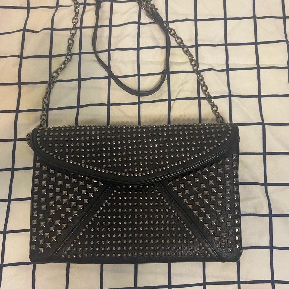 MMS  Design Studio Studded Black Chain Purse - Picture 9 of 9